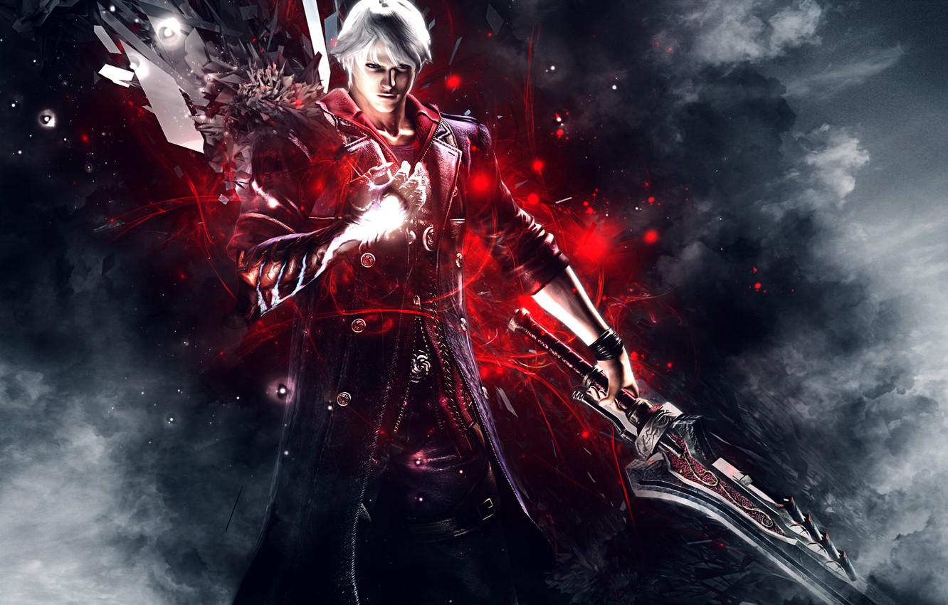 Photo Wallpaper Abstract, Dmc 4, Capcom, Nero, Background, - Devil May Cry Background - HD Wallpaper 