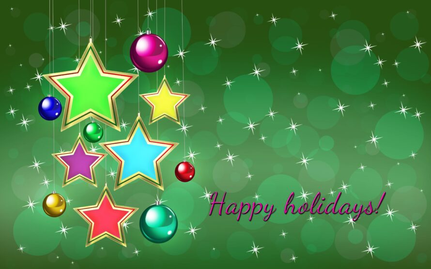Popular Christmas Green Background Hd Wallpaper - Background Wallpaper Happy Holiday - HD Wallpaper 