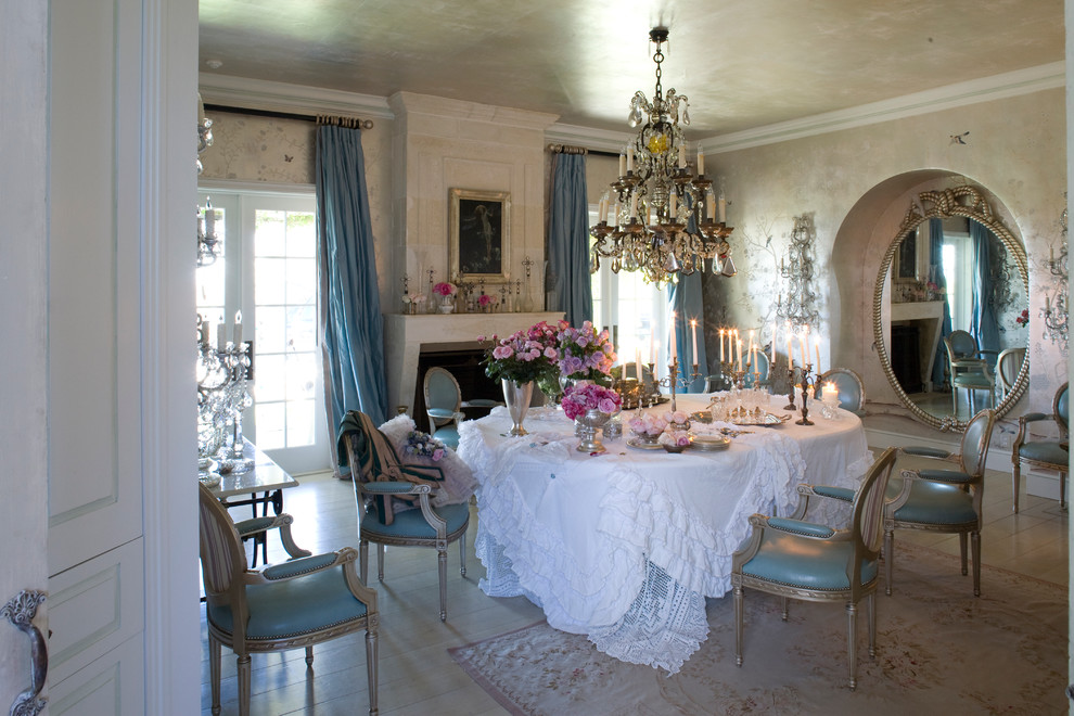 Tablecloth Design Ideas Dining Room Shabby-chic Style - Sala Pranzo Shabby Chic - HD Wallpaper 