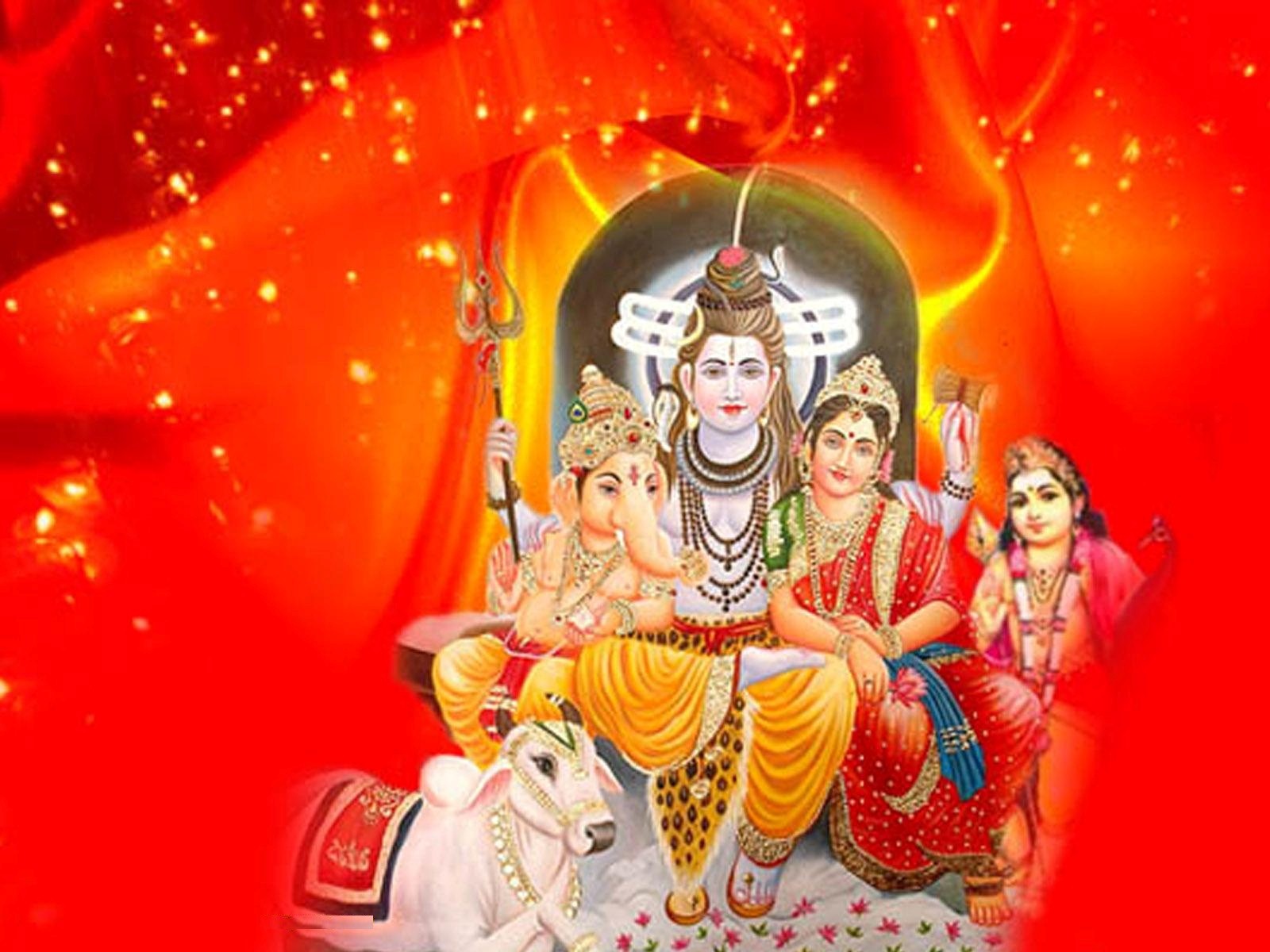 Lord Shiva Parvati Wallpapers - Shiv Parvati Ganesh Murti - HD Wallpaper 