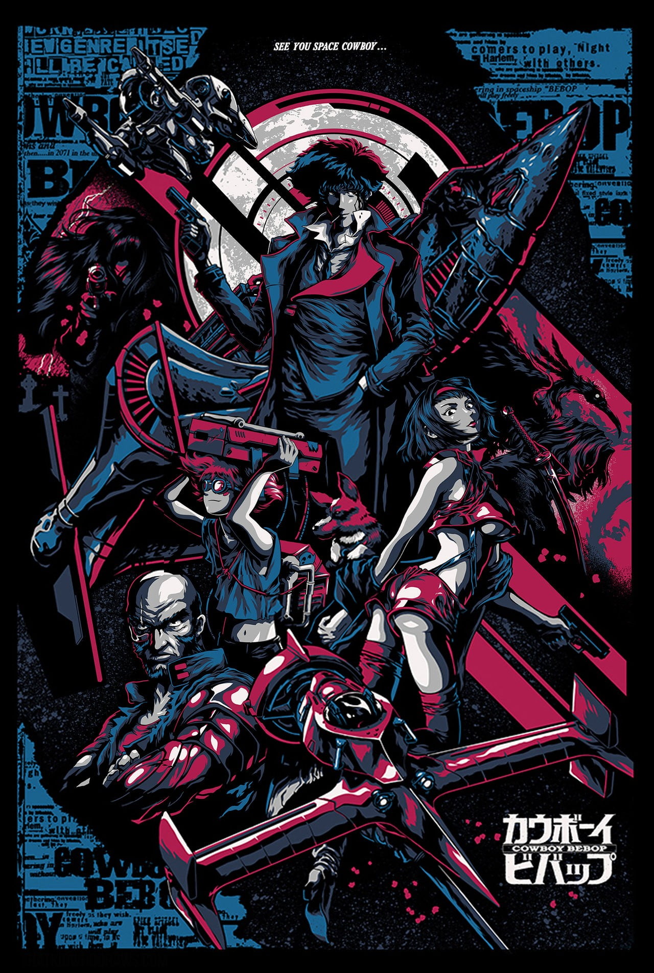 Poster Cowboy Bebop Art - HD Wallpaper 