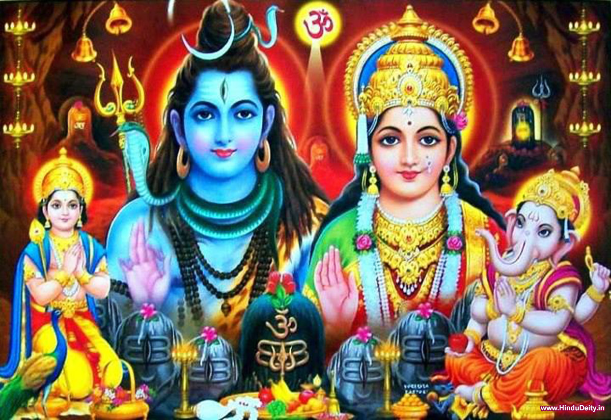 Sri Lord Shiva Family - HD Wallpaper 