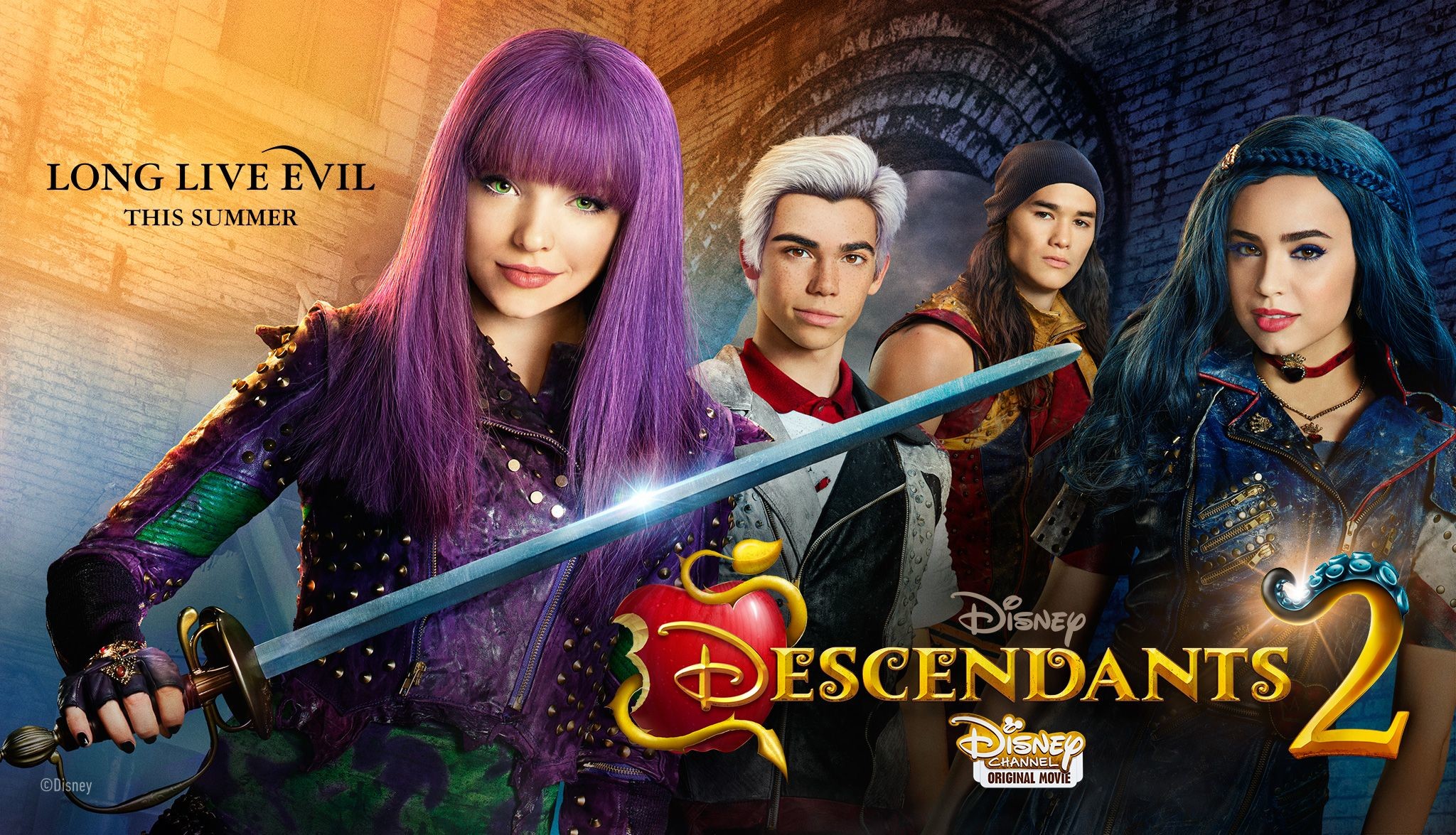 Images Of Mal From Descendants 2 Wallpaper - Descendants 2 - HD Wallpaper 