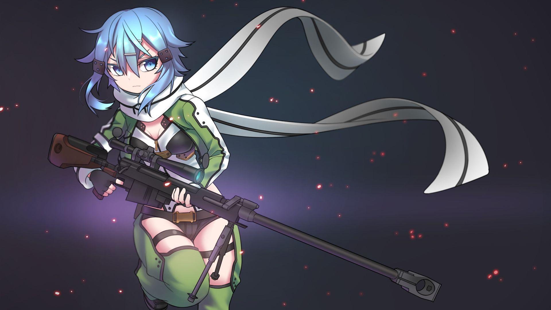 Sinon Hd Wallpaper - Sao 2 Sniper Girl - HD Wallpaper 