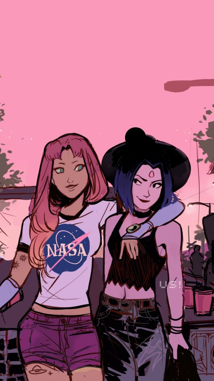 Starfire, Raven And Dc - Raven Teen Titans Aesthetic - HD Wallpaper 