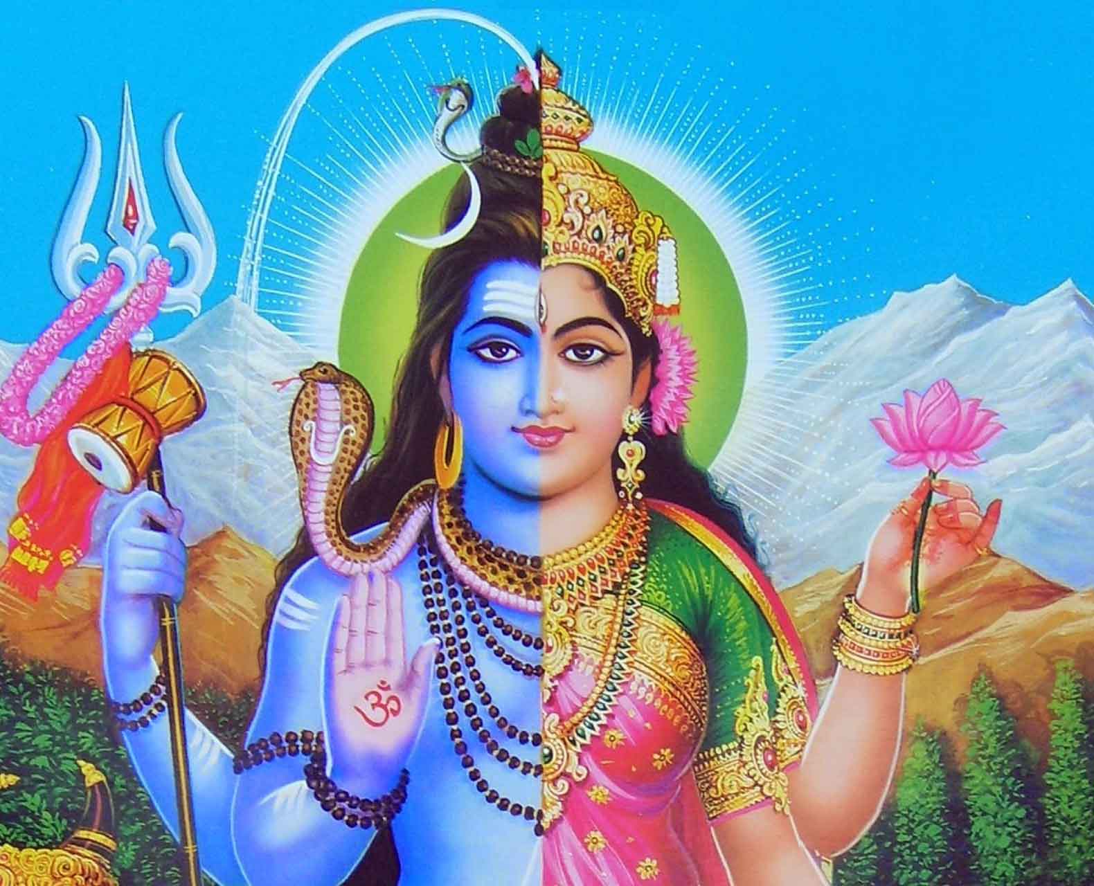 Hd Wallpapers Lord Shiva And Parvati - HD Wallpaper 