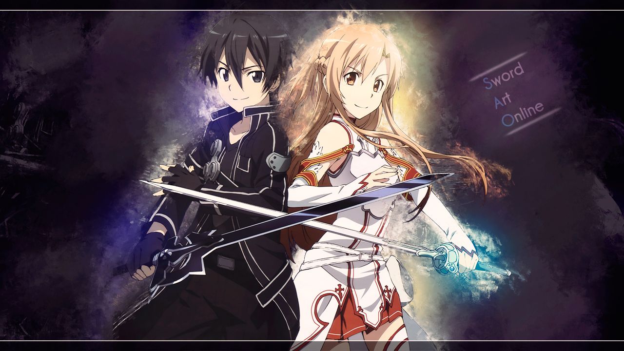 Sword Art Online Background Kirito And Asuna - HD Wallpaper 