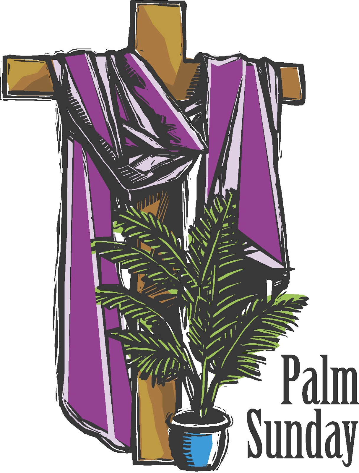 Palm Sunday Cross Clipart - 1215x1600 Wallpaper 