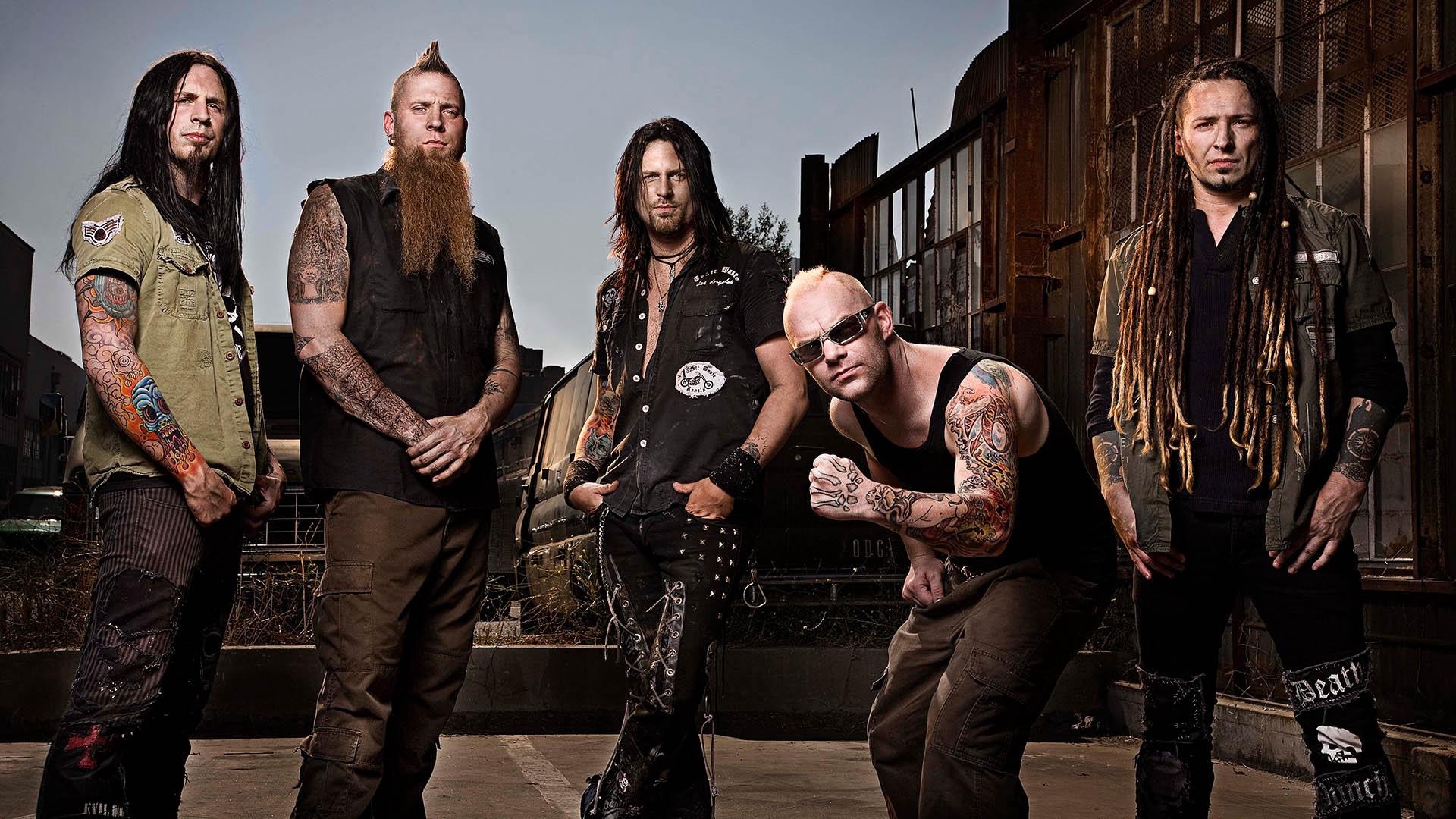 Wallpaper Five Finger Death Punch, Tattoo, Iroquois, - Original Five Finger Death Punch Members - HD Wallpaper 