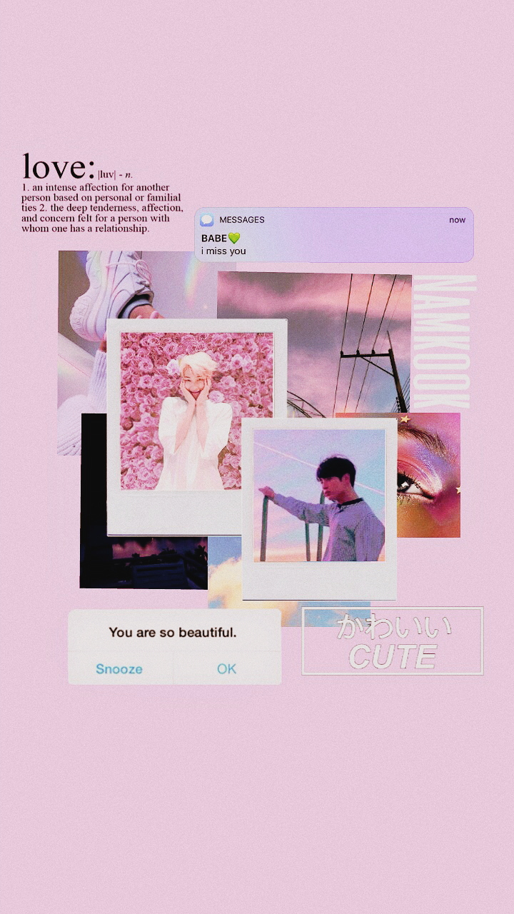 Aesthetic, Pastel, And Pink Image - Aesthetic Jungkook Wallpaper Pink - HD Wallpaper 