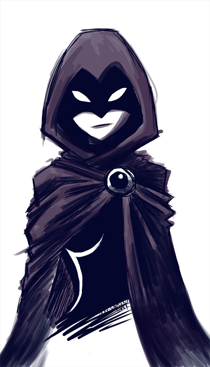 Raven, Teen Titans, And Dc Image - Superhero Raven Drawing - HD Wallpaper 