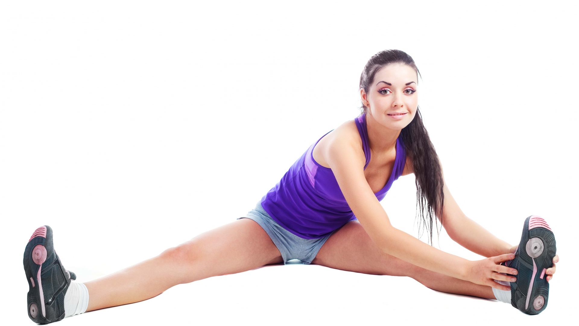 Fitness Women Background White - HD Wallpaper 