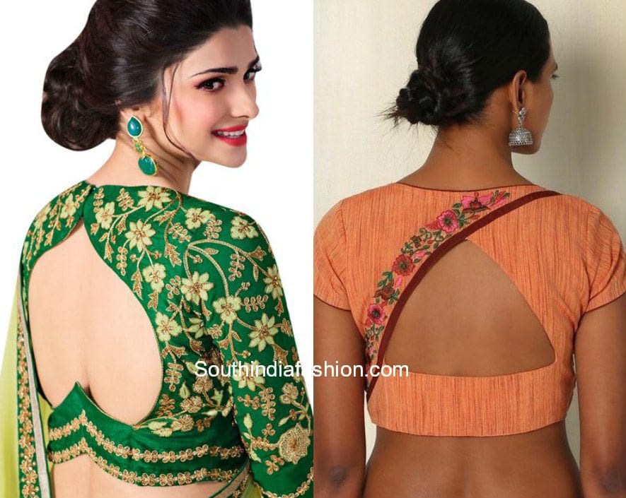 Back Side Latest Blouse Design - HD Wallpaper 