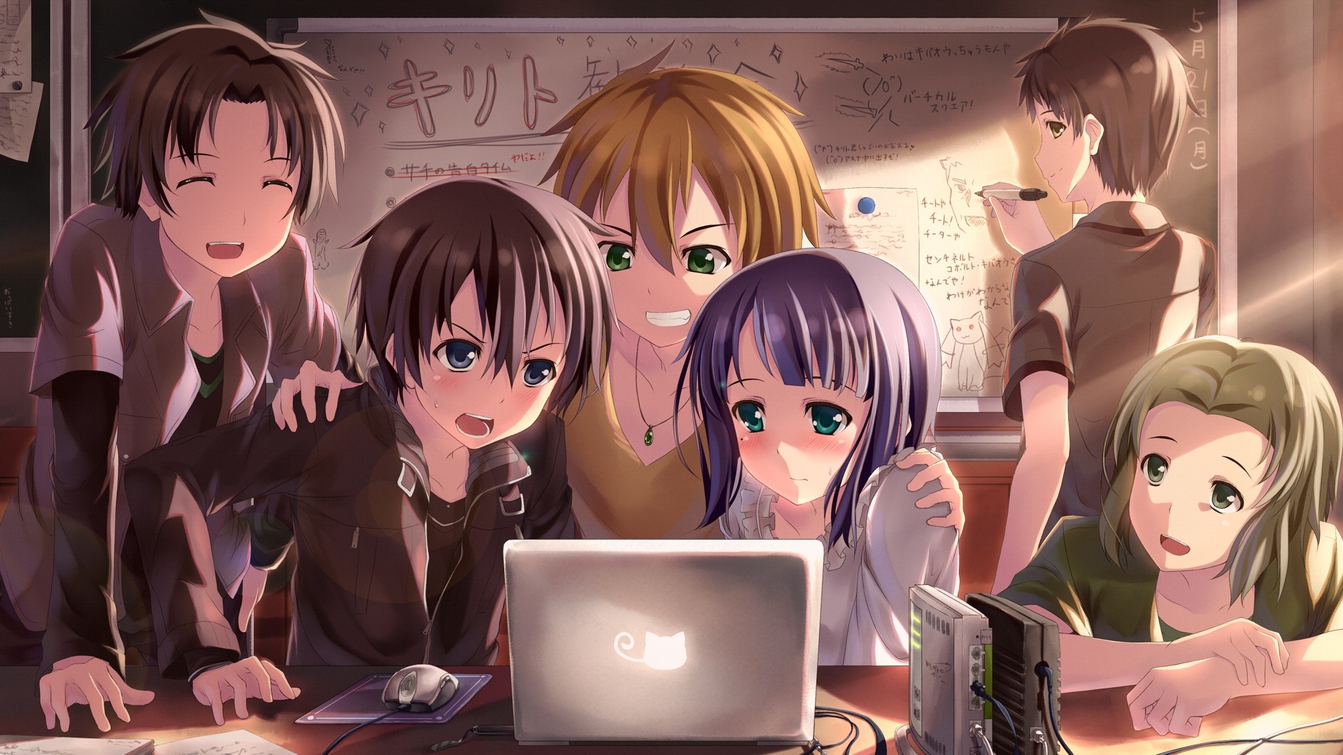 Gaming With Friends Anime - HD Wallpaper 