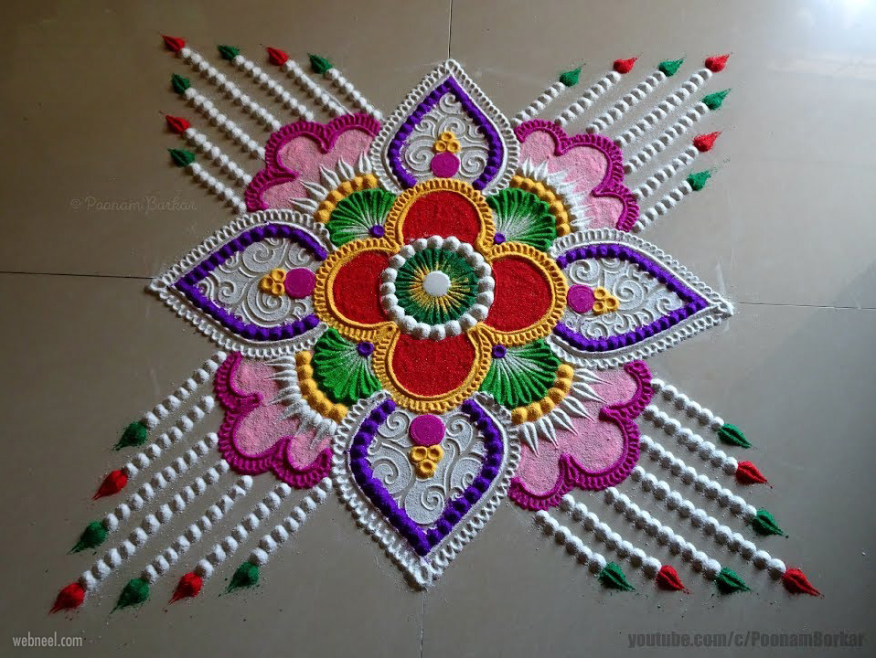 Rangoli Design Colorful - New Rangoli Design For Diwali 2019 - HD Wallpaper 