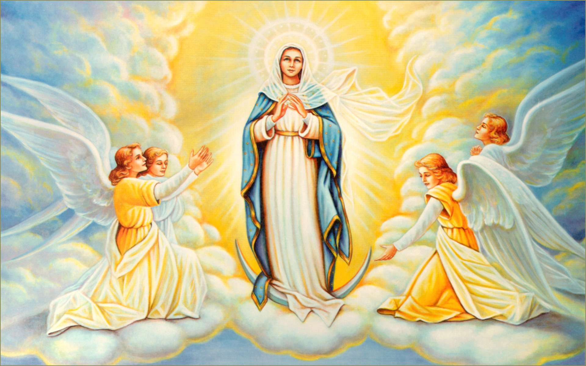 The Queenship Of The Blessed Virgin Mary - Assumption Of Mary 2019 - HD Wallpaper 