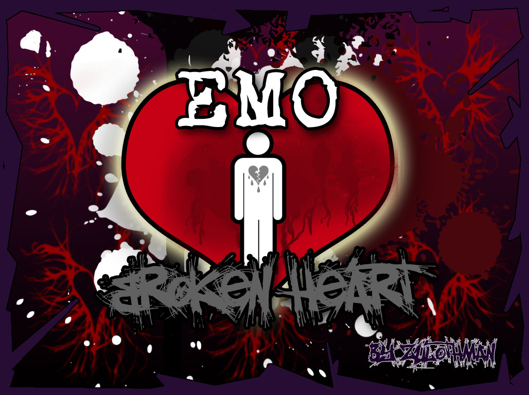 Emo Broken Heart Wallpaper - HD Wallpaper 