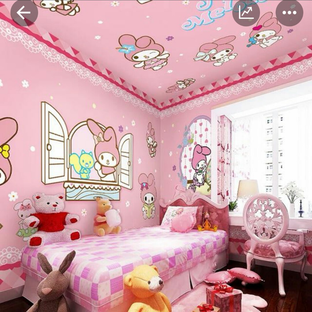 Hello Kitty Background Room - HD Wallpaper 