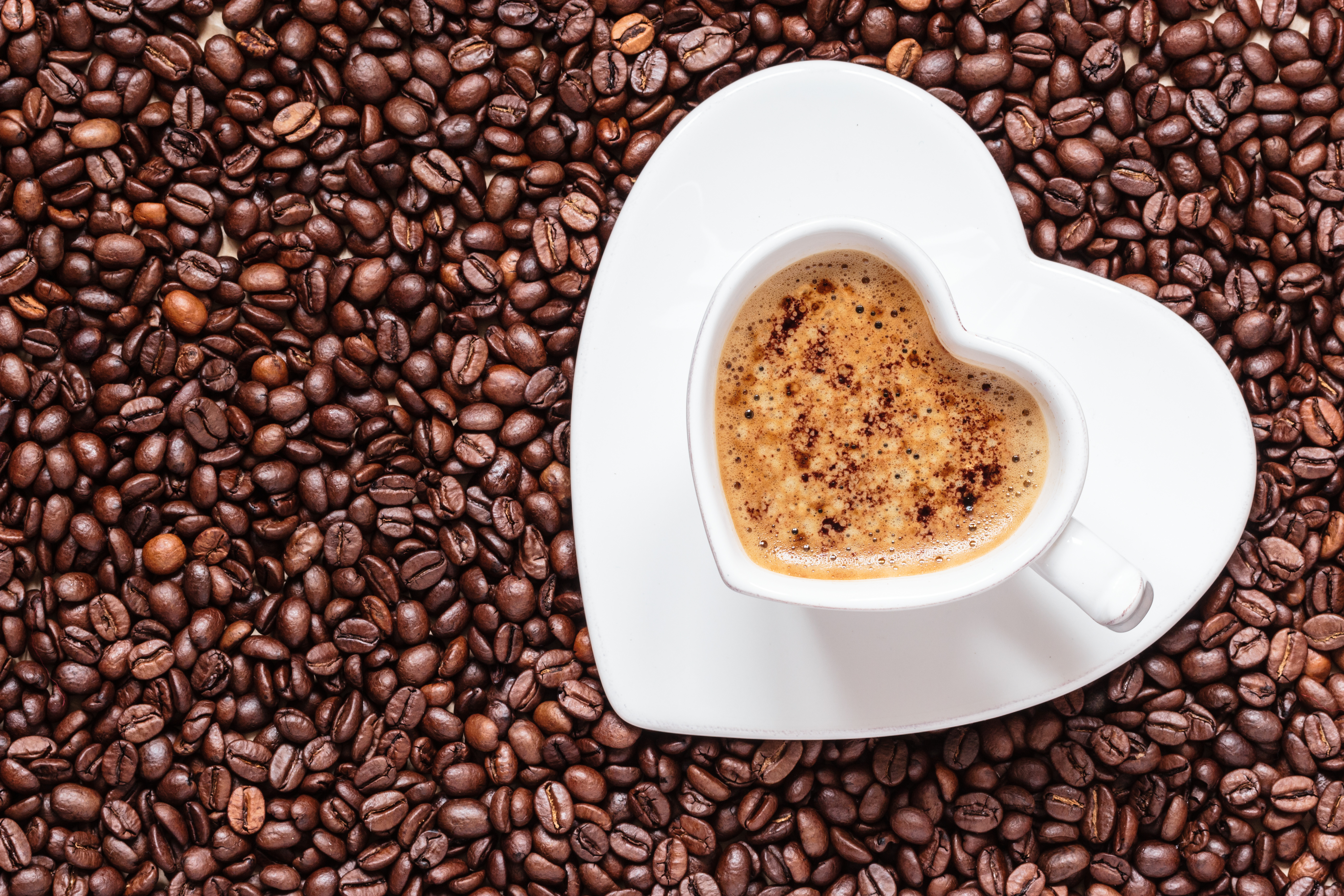 Good Morning Coffee Hearts - HD Wallpaper 