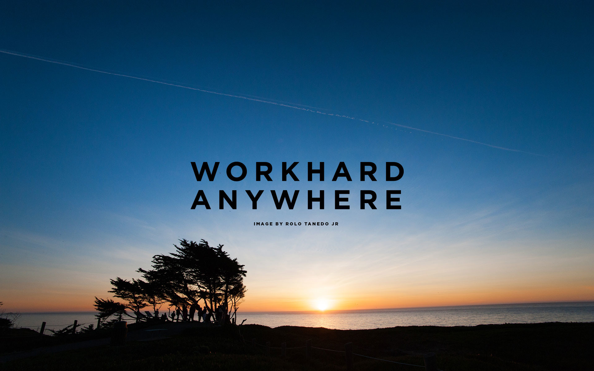 Work Hard Anywhere - Sunset - 1920x1200 Wallpaper 