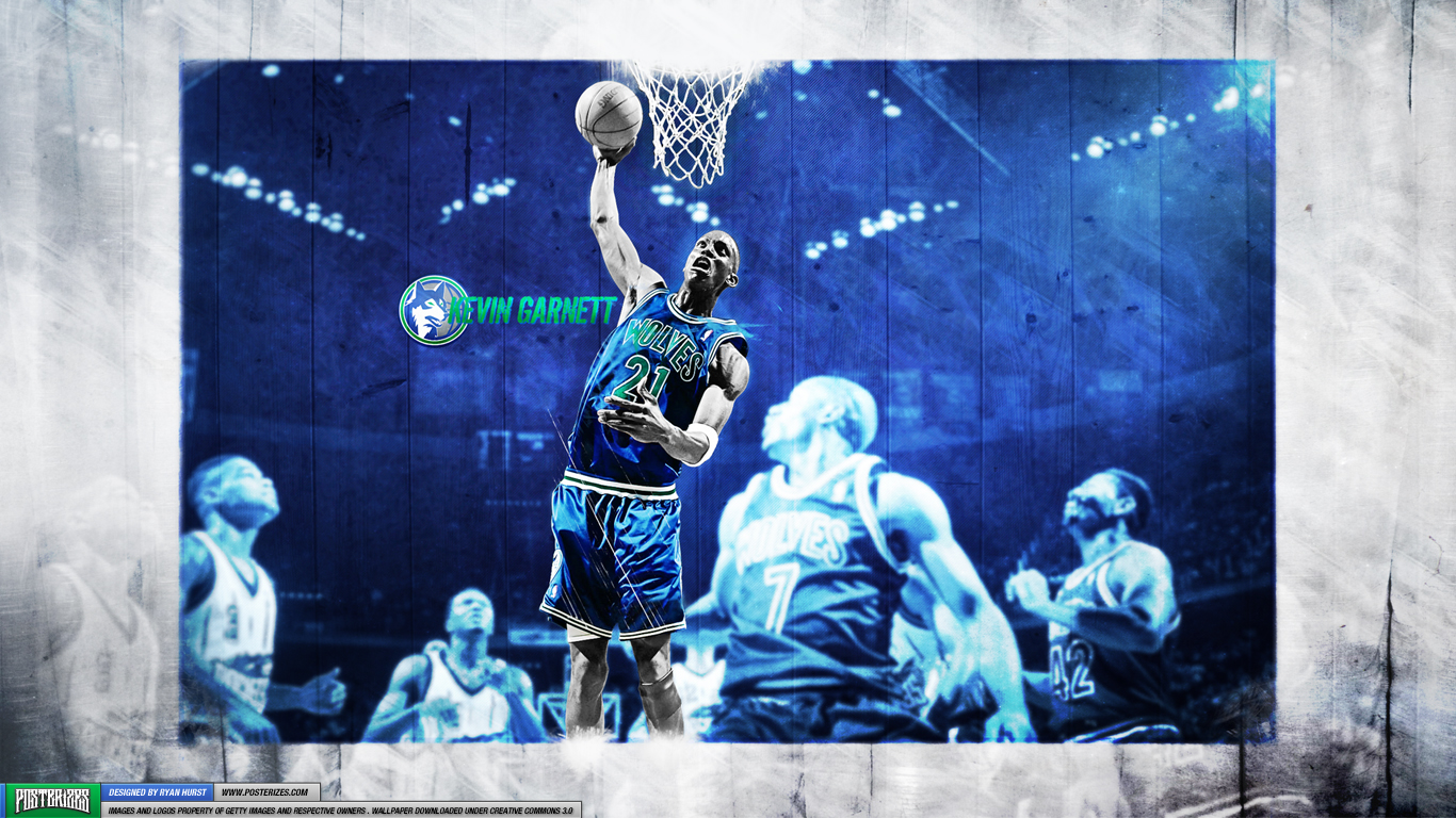 Kg1366 - Kevin Garnett Timberwolves Background - HD Wallpaper 