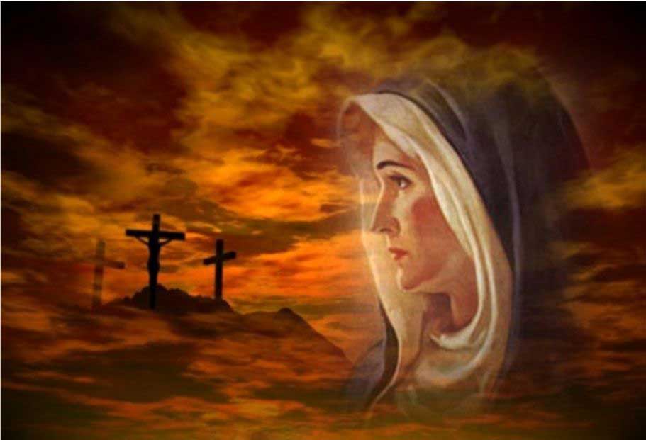 Mother Mary On The Way Of The Cross - HD Wallpaper 