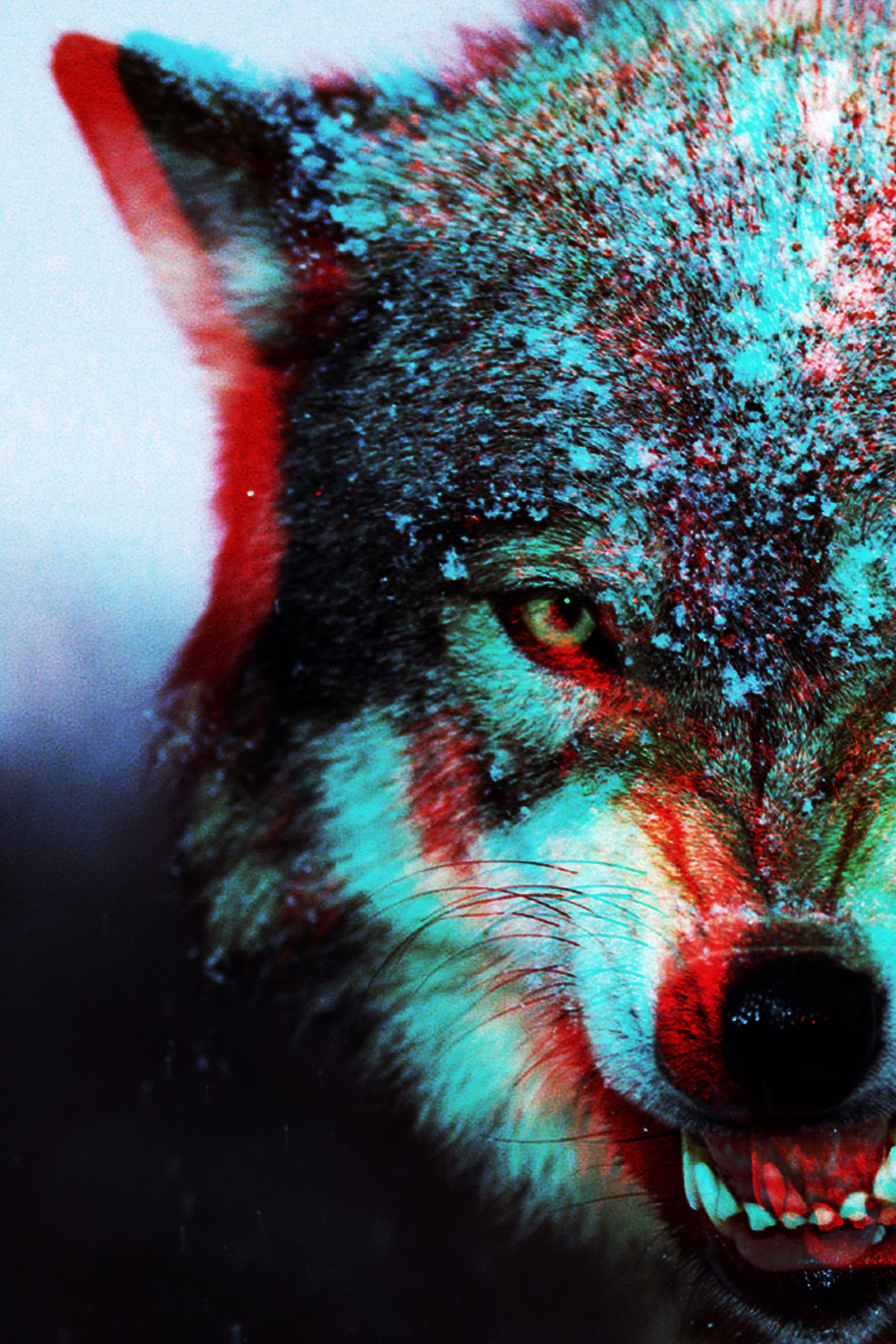 Trippy Wallpaper Hd Wolf - HD Wallpaper 