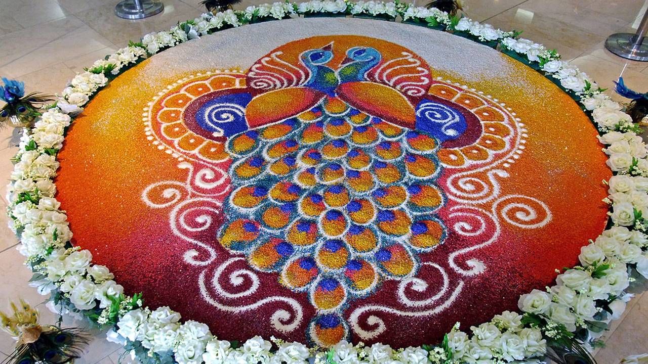 Full Hd Diwali Rangoli - HD Wallpaper 