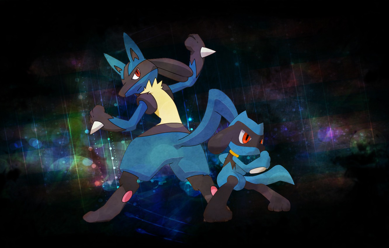 Photo Wallpaper Evolution, Pokemon, Lucario, The Riola - Visual Arts - HD Wallpaper 