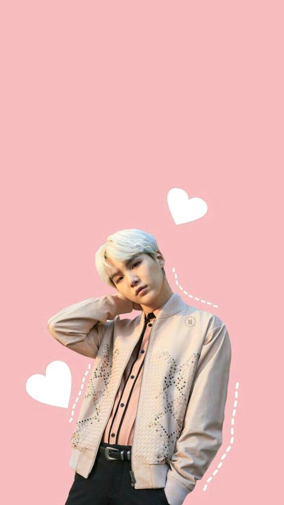 Min Yoongi Wallpaper Pink - HD Wallpaper 