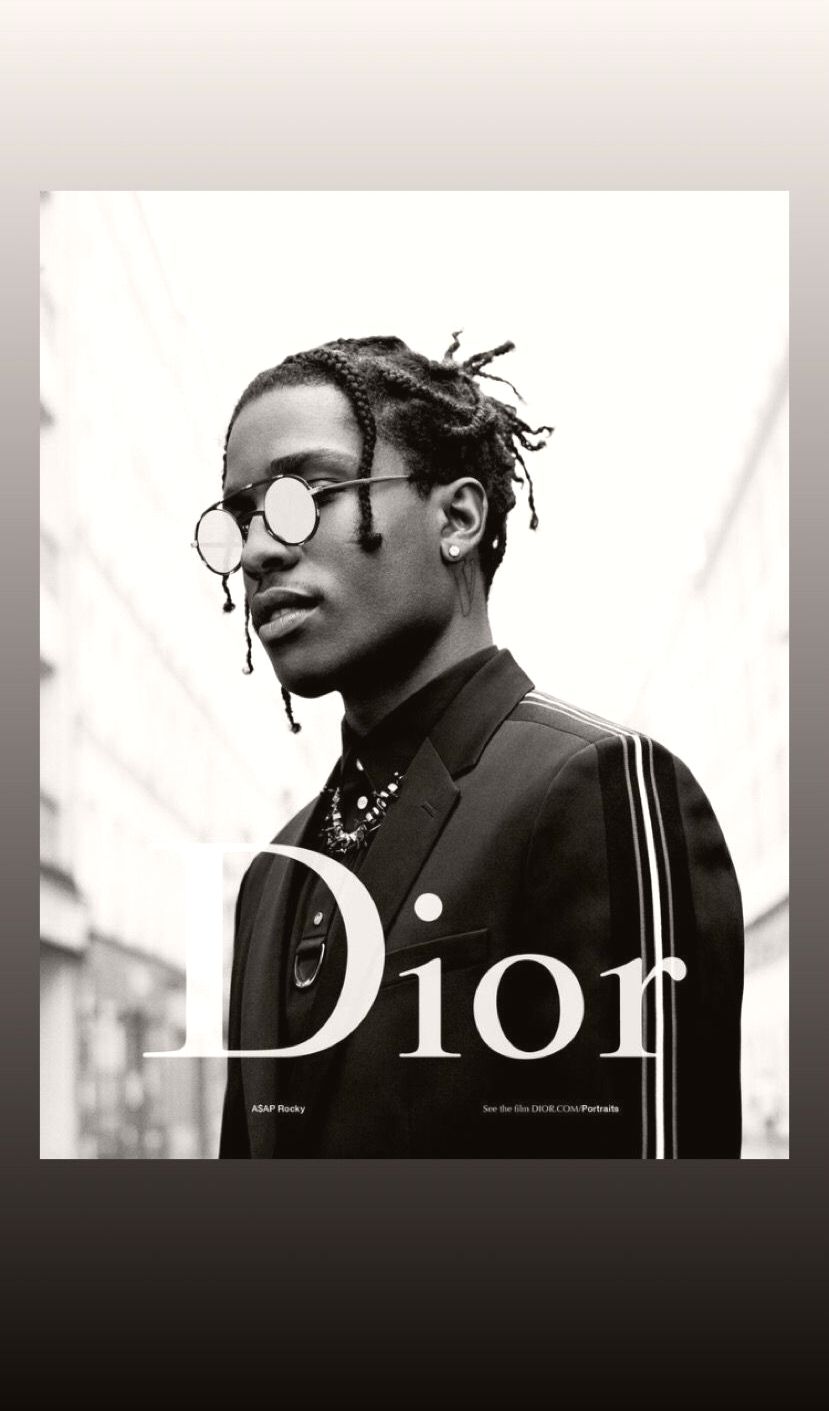 Asap Rocky Dior Black/white Wallpaper For Iphone 7/7 - Asap Rocky Dior Poster - HD Wallpaper 