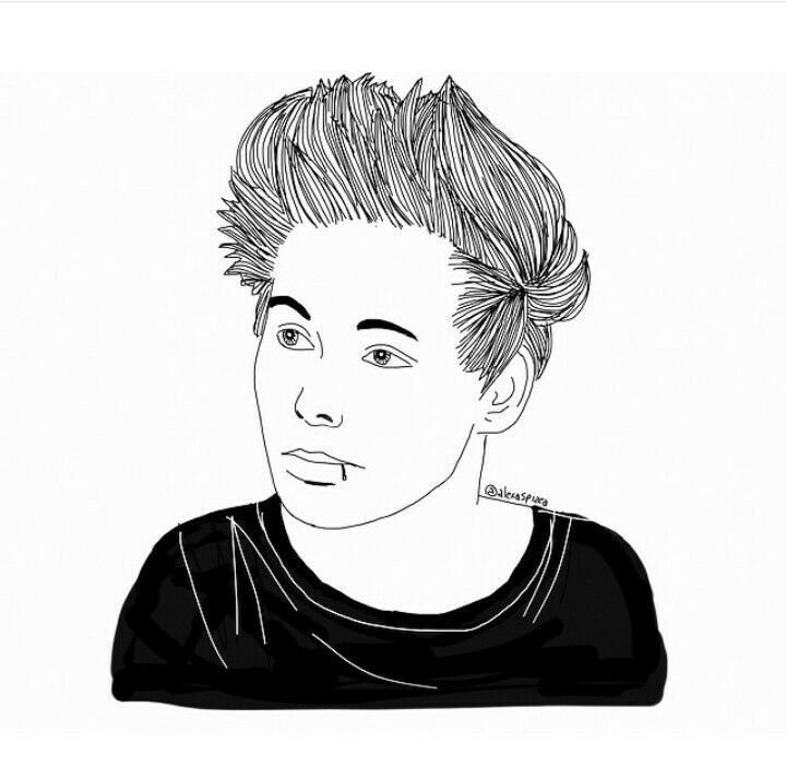 Cute Starbucks And Pizza Wallpapers Starbucks Clipart - Black And White Boy Drawings - HD Wallpaper 