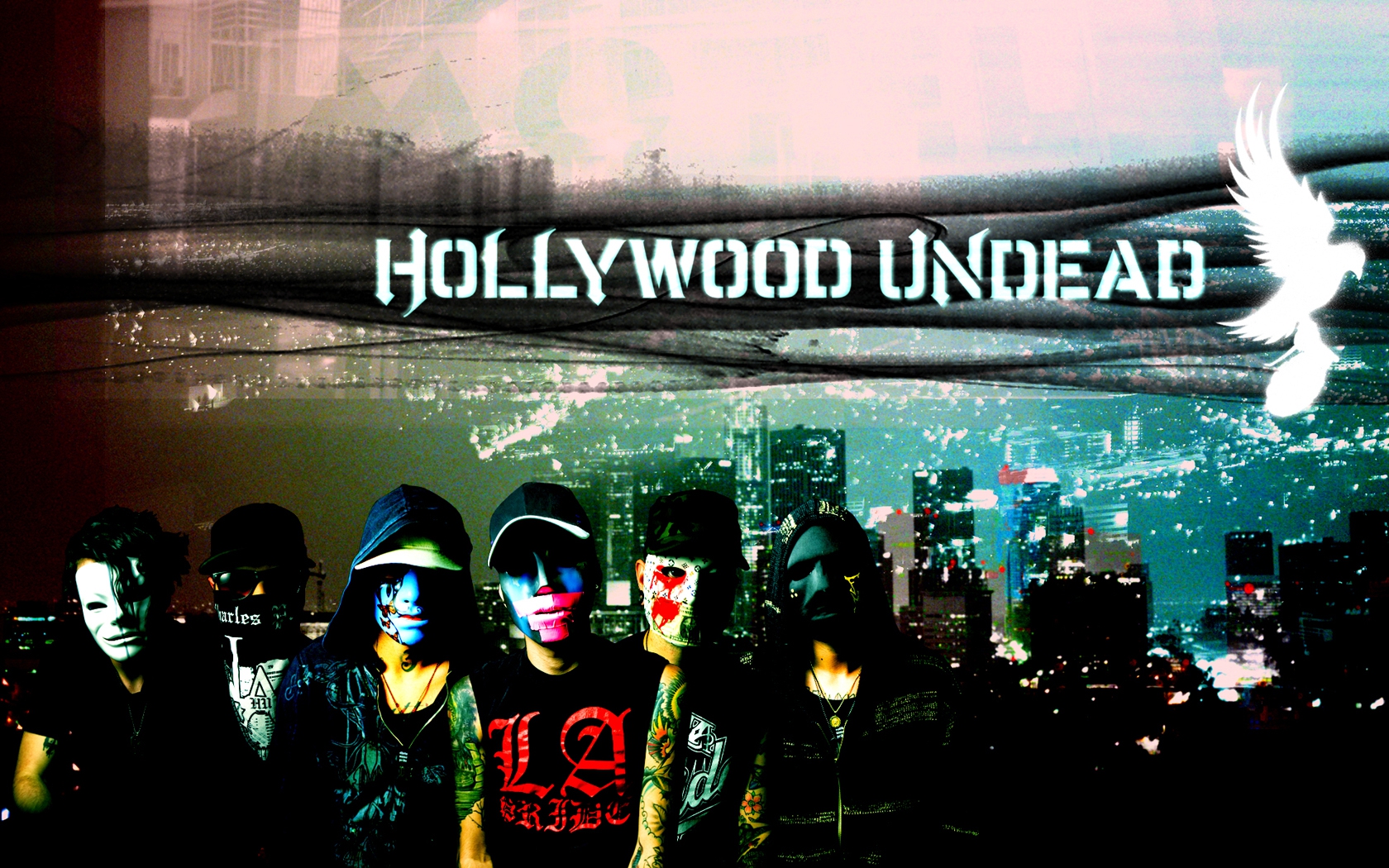 Wallpaper - Hollywood Undead Swan Songs Album Cover - HD Wallpaper 