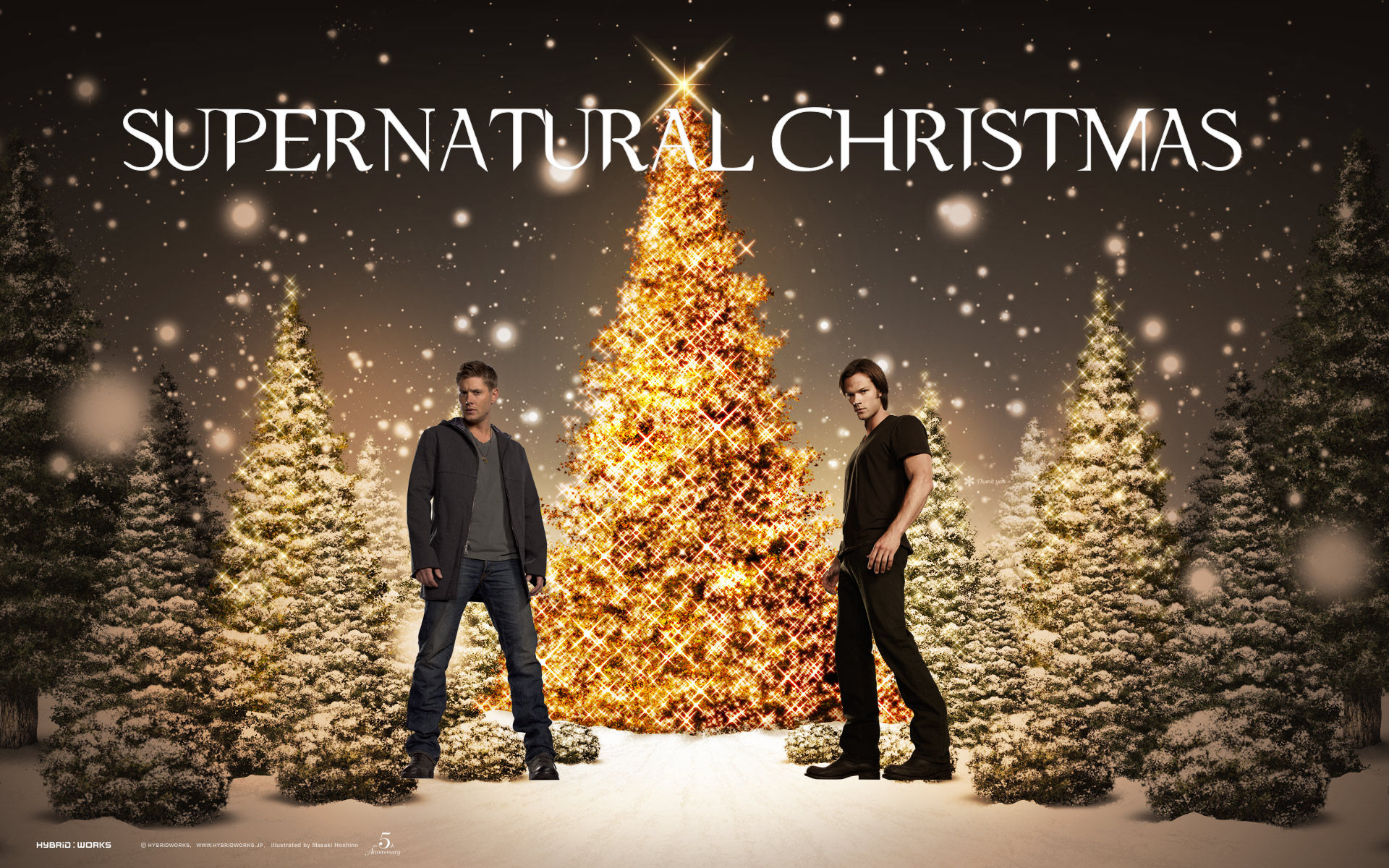 Supernatural Christmas - Christmas Tree Background Mac - HD Wallpaper 