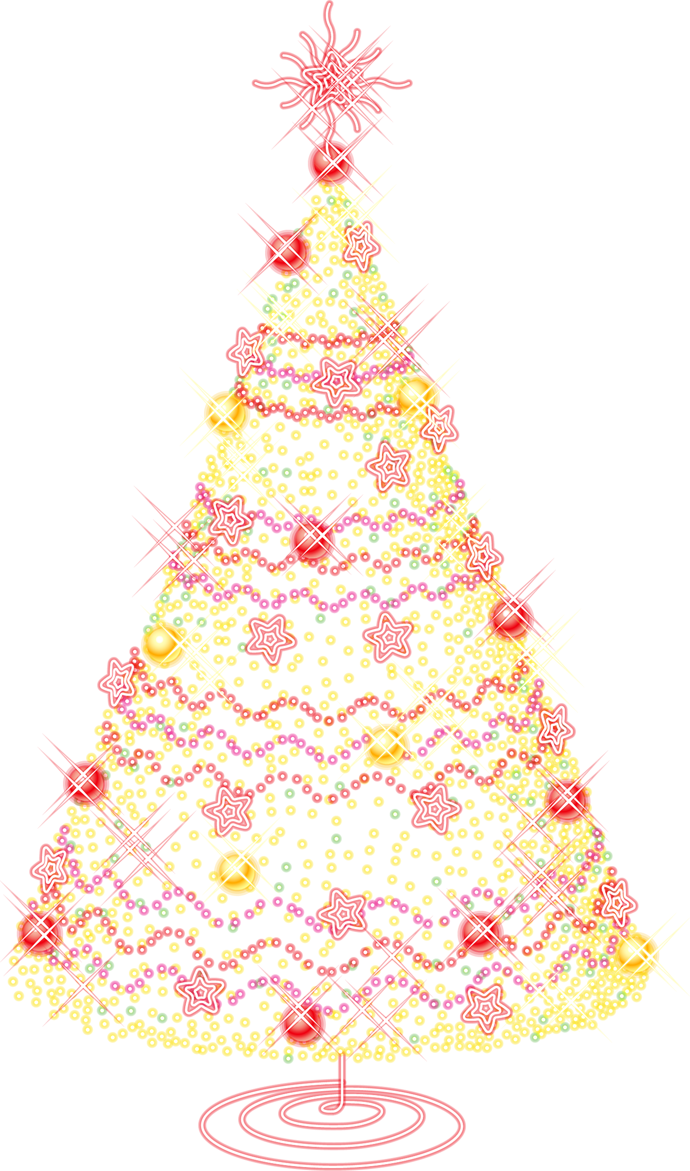 Large Gold Transparent Tree - Christmas Tree Transparent - HD Wallpaper 