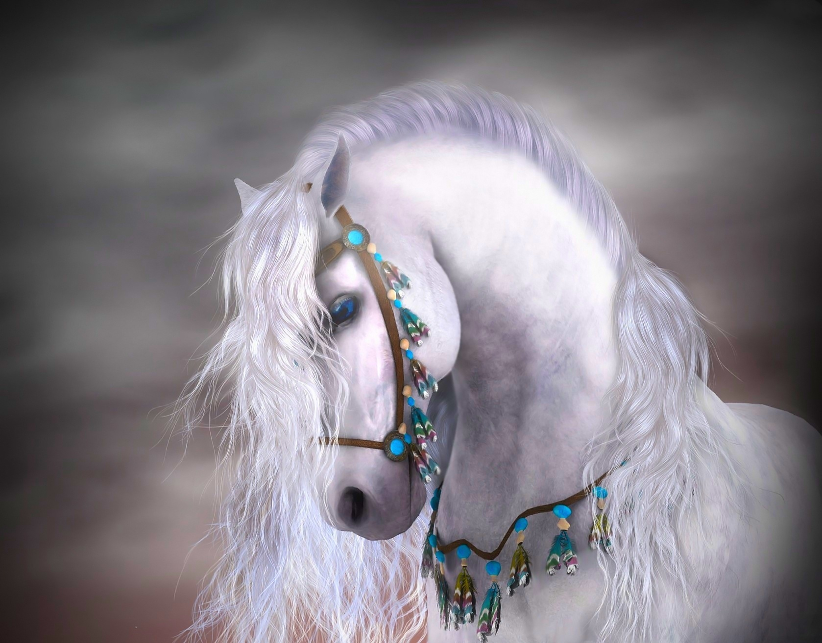 White Fantasy Horse - HD Wallpaper 