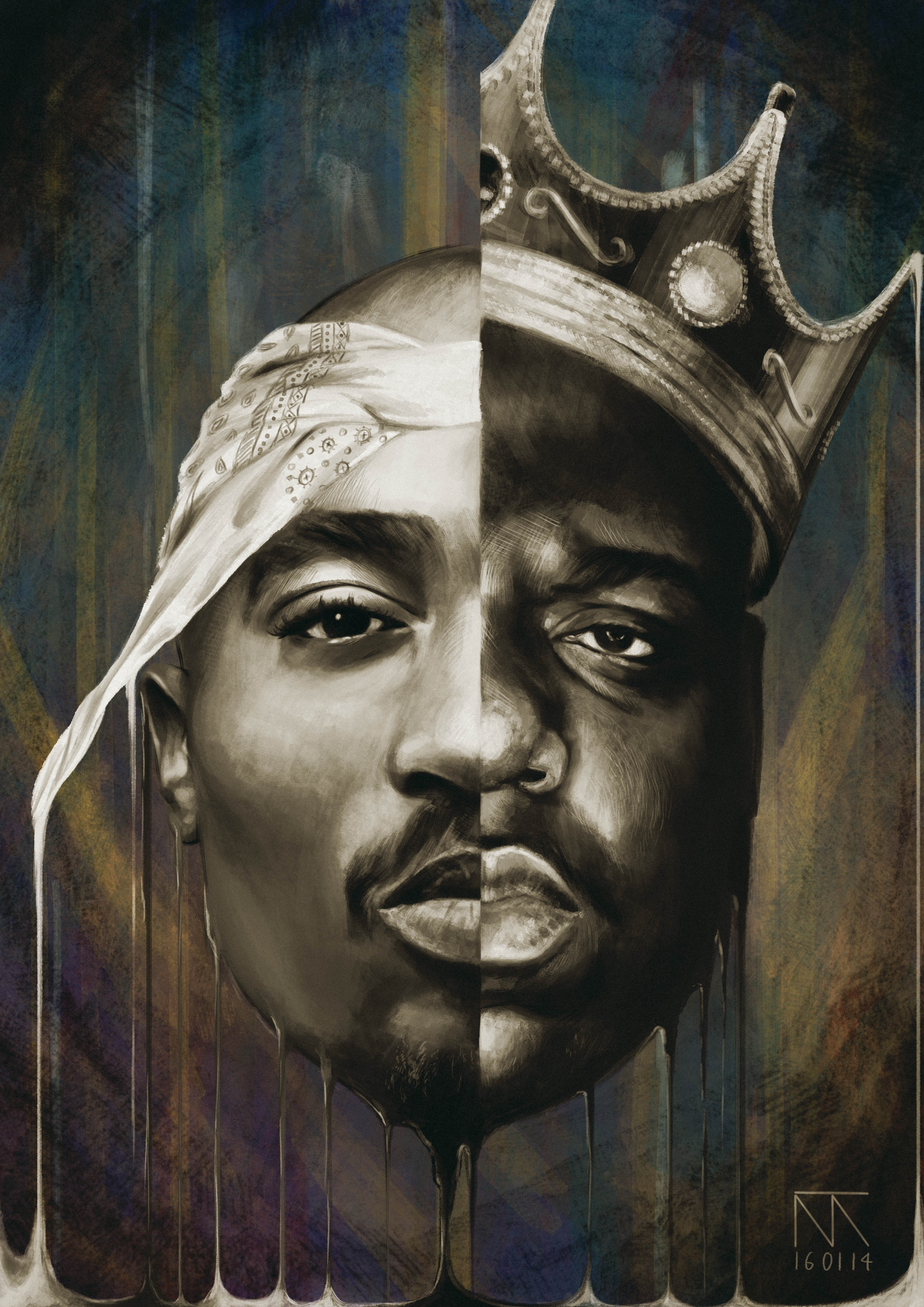 Tupac Black And White - HD Wallpaper 