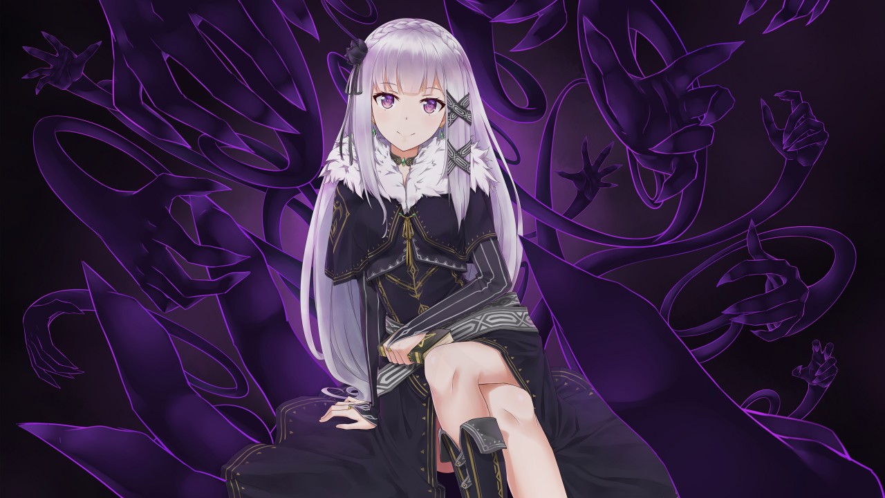 Re Zero Emilia Wallpaper 4k 1280x7 Wallpaper Teahub Io