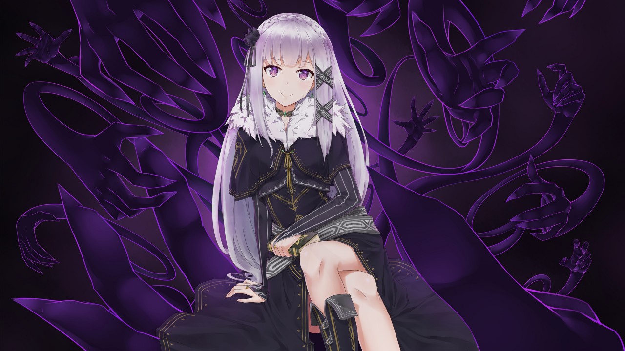 Re Zero Emilia Wallpaper 4k - HD Wallpaper 