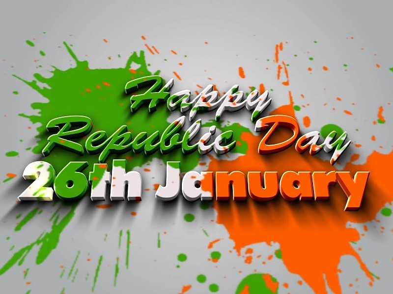 Happy Indian Republic Day 26 January Beautiful Wallpapers - Happy Republic Day Status Bengali - HD Wallpaper 