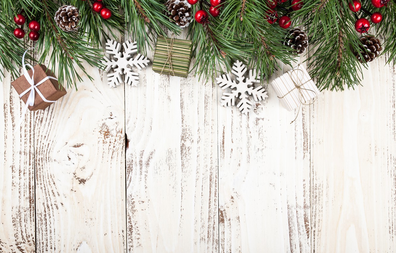 Photo Wallpaper New Year, Christmas, Wood, Merry Christmas, - Merry Christmas Wallpaper Wood - HD Wallpaper 
