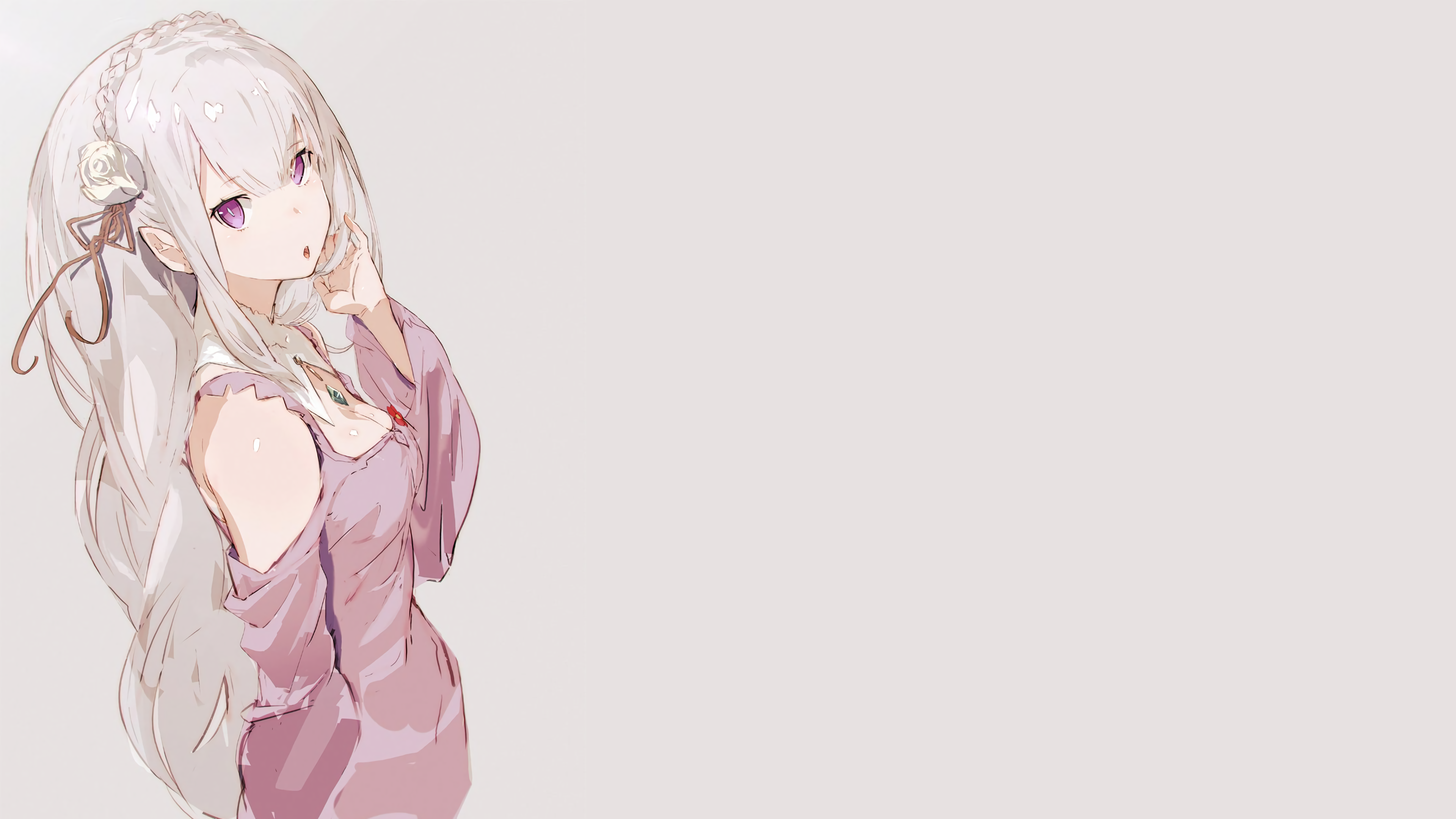 Emilia Wallpaper Re Zero - HD Wallpaper 