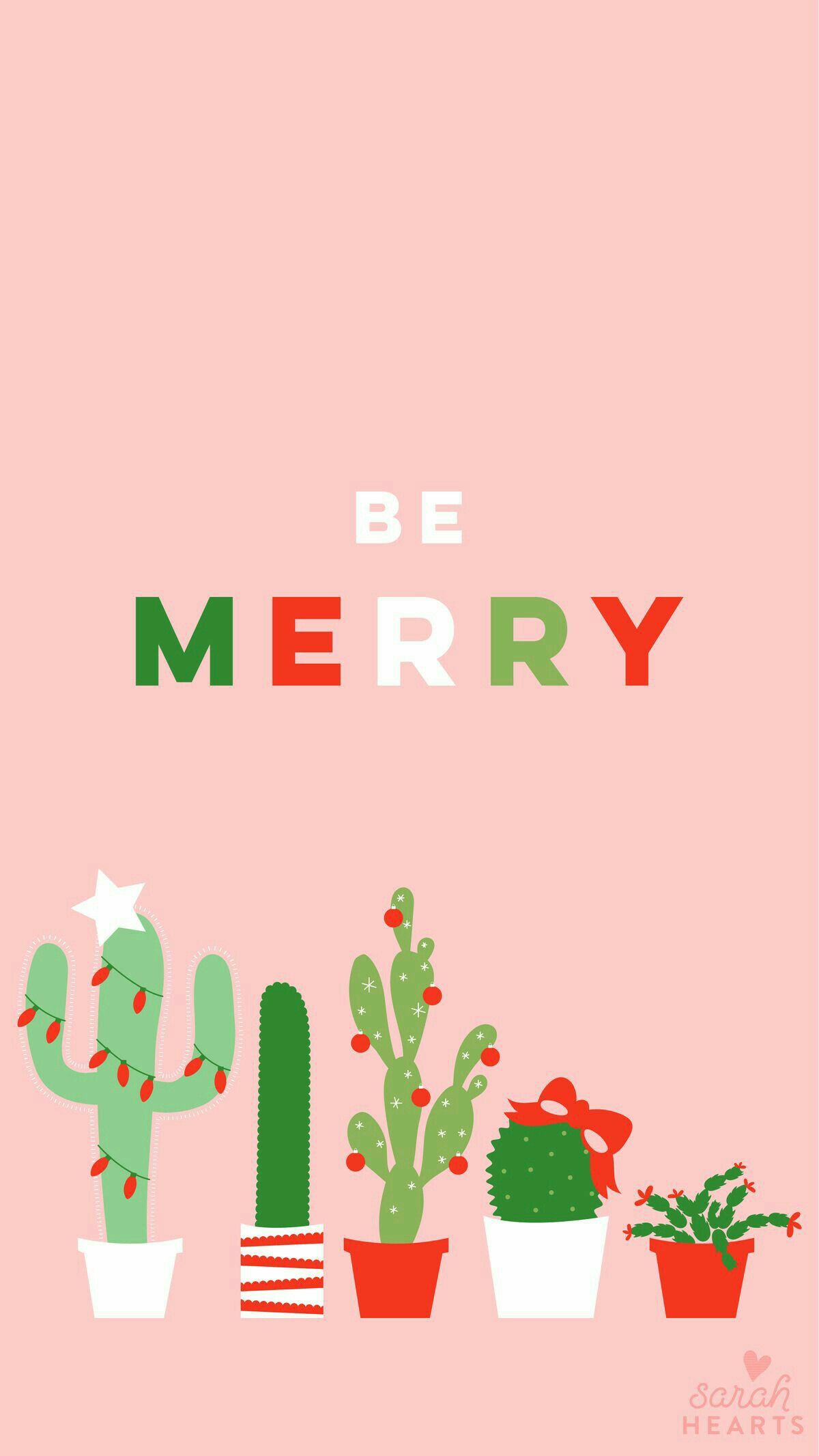 Christmas Cactus Wallpaper Iphone - HD Wallpaper 