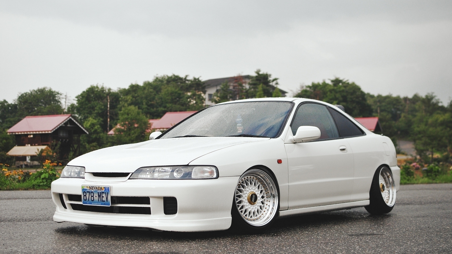 White Drift Car Wallpaper Honda Integra Type R Stance 1920x1080 Wallpaper Teahub Io