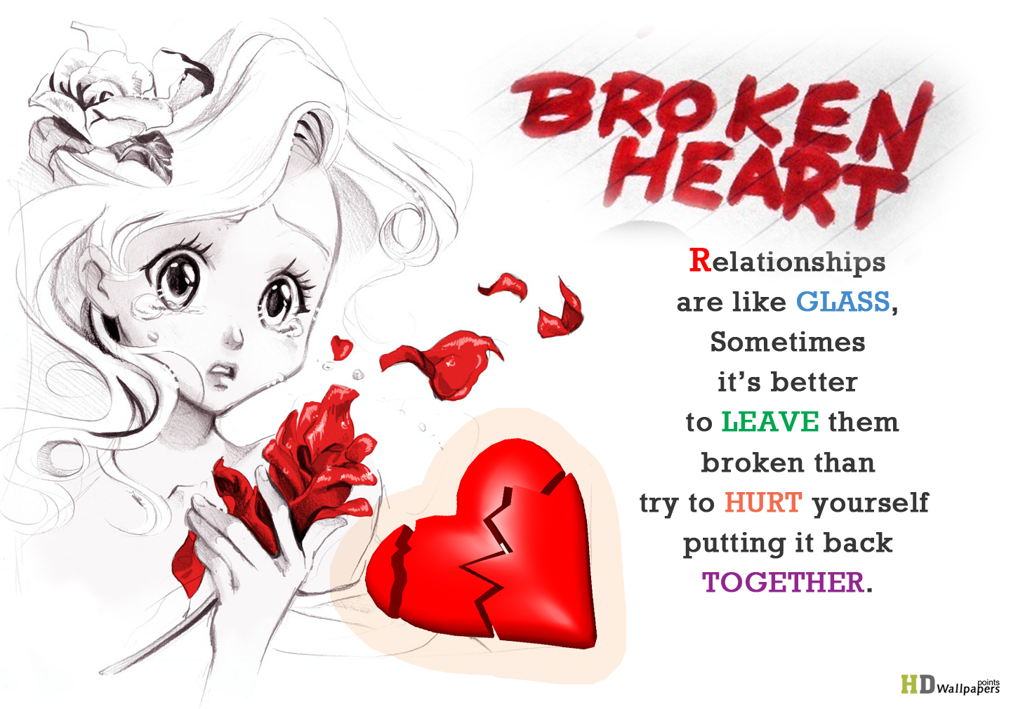 Poems For Broken Heart For Girls - HD Wallpaper 