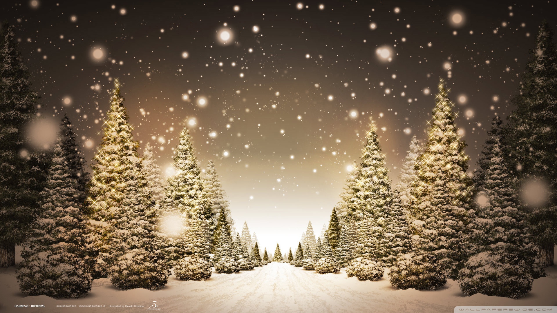 Christmas Forest Wallpaper - Snow Christmas - HD Wallpaper 
