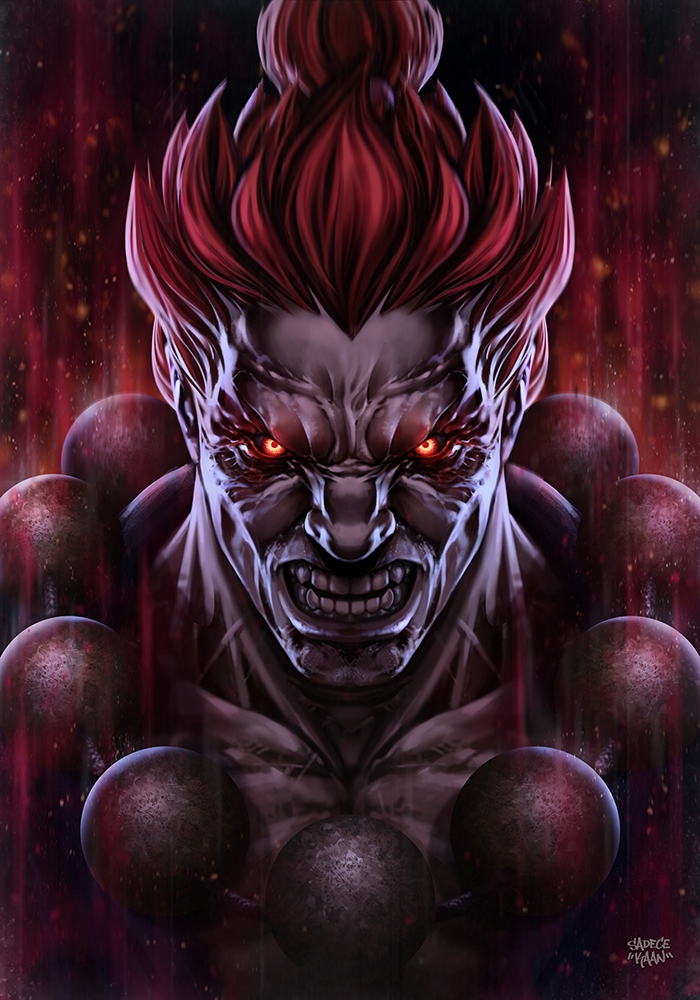 Akuma Street Fighter Face - HD Wallpaper 