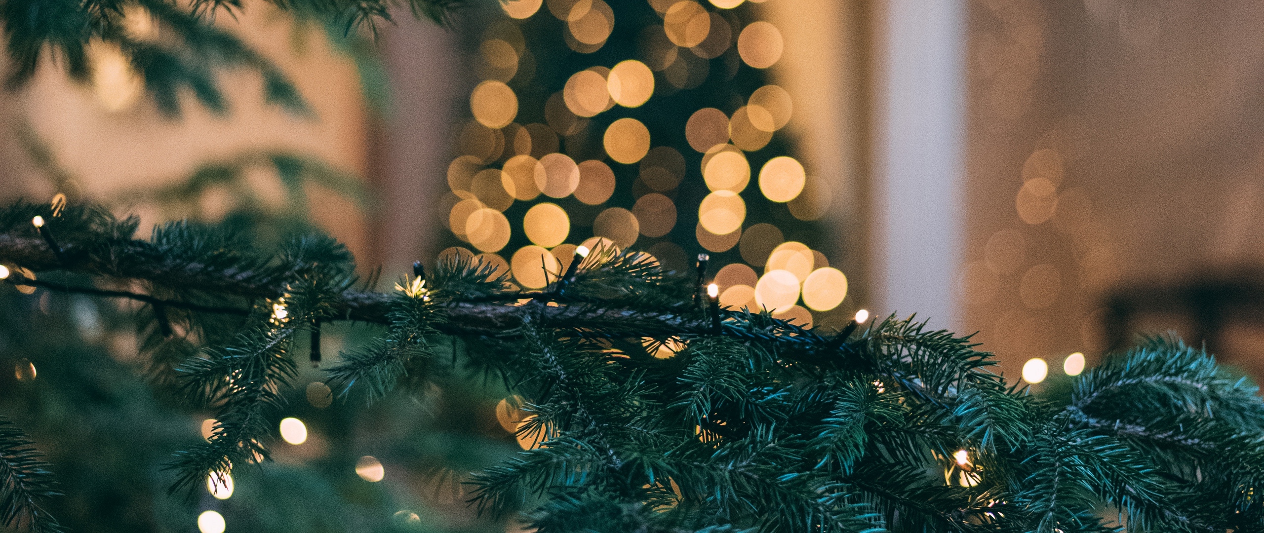 Wallpaper Christmas Tree, New Year, Christmas, Glare, - Christmas Background - HD Wallpaper 