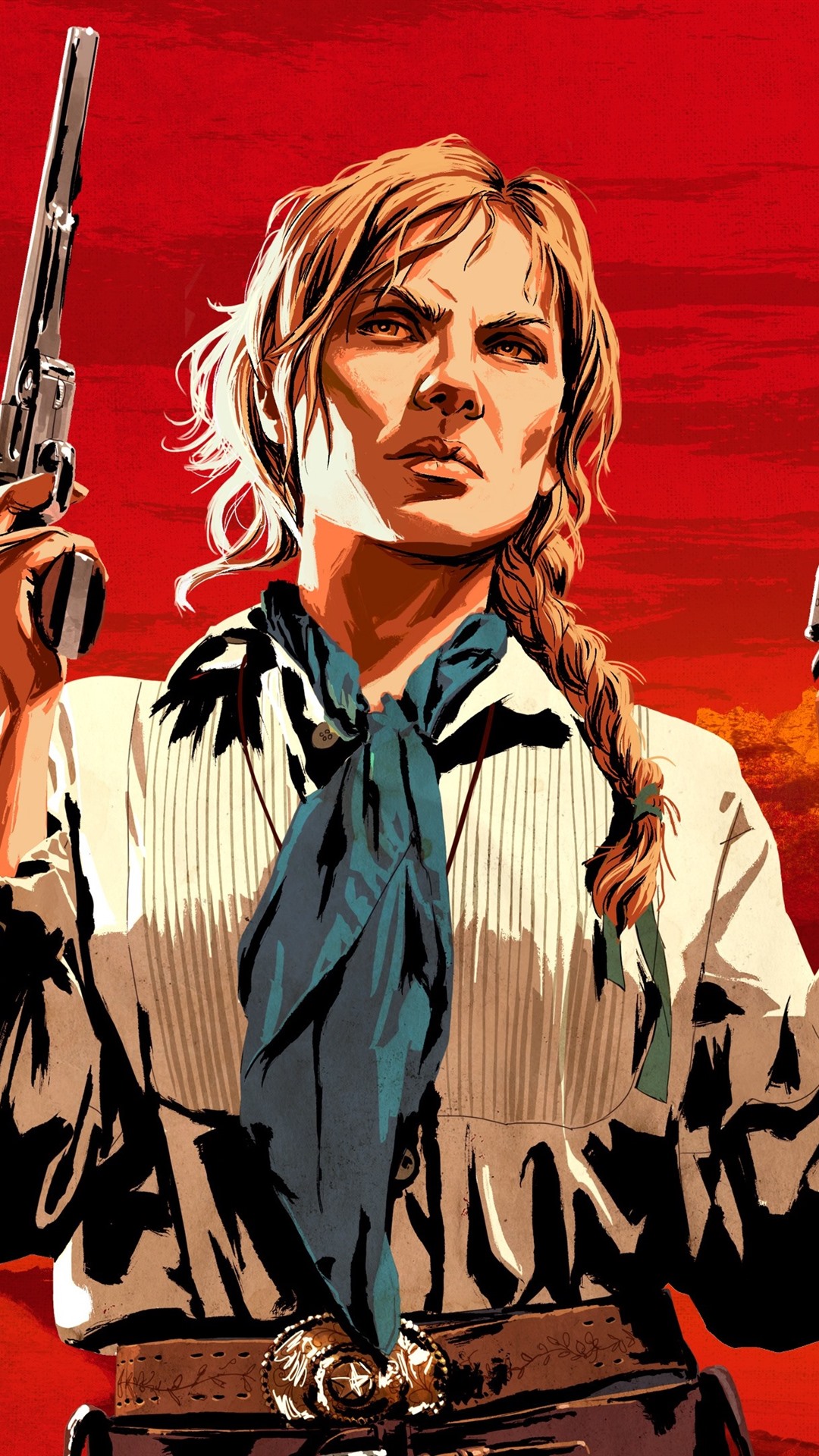 Iphone Wallpaper Red Dead Redemption 2, Guns - Sadie Adler - HD Wallpaper 