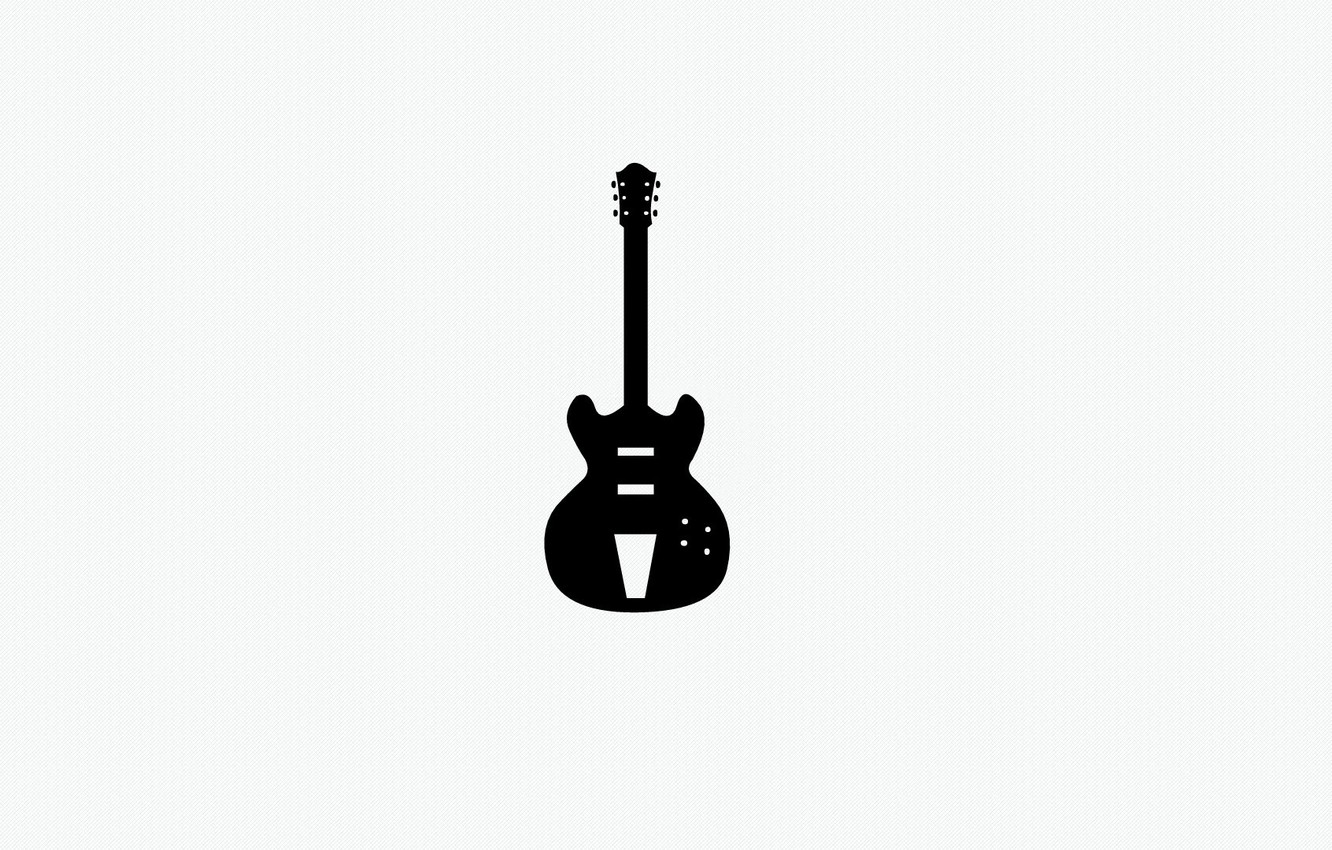 Photo Wallpaper Music, Minimalism, Electric Guitar - Gibson Es 345 - HD Wallpaper 